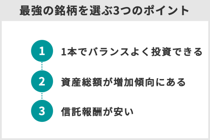 最強の銘柄を選ぶ3つのポイント